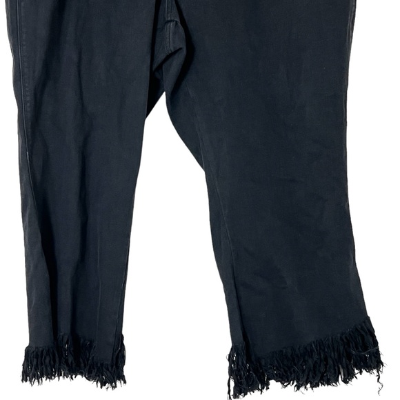 For The Republic | NWT Black cropped ankle fray jeans size 24W - Picture 4 of 14